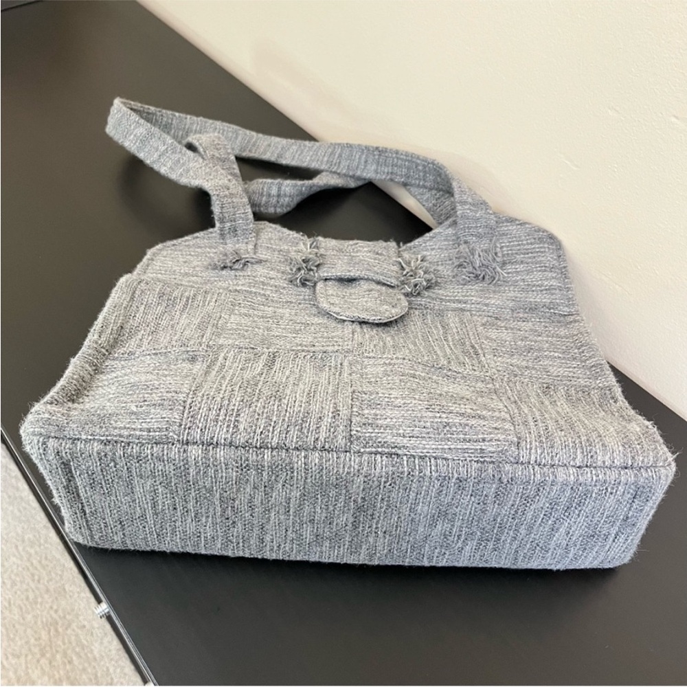 Vintage Au Terroir Hand Loomed Wool Tote Bag - Made in Quebec Canada ๐จ๐ฆ - Picture 10 of 13